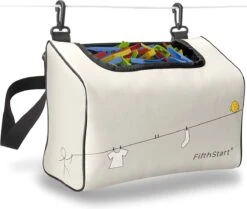 Avec Sac à Pinces à Linge Ouvert Pour Suspendre Ou Transporter, Jusqu'à 300 Clips, Avec Suspension Pour Hanches Et Shakers, Imperméable (tissu 900D, Beige)