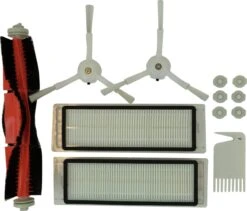 Kit D'entretien - Convient Pour Xiaomi Roborock S5, S5 Max, S50, S51, S55, S65, E20, E25, E35 - 2 Brosses Latérales - 1 Brosse En Caoutchouc - 2 Filtres HEPA - 6 Filtres à Eau Et Outils De Nettoyage - Alternatief