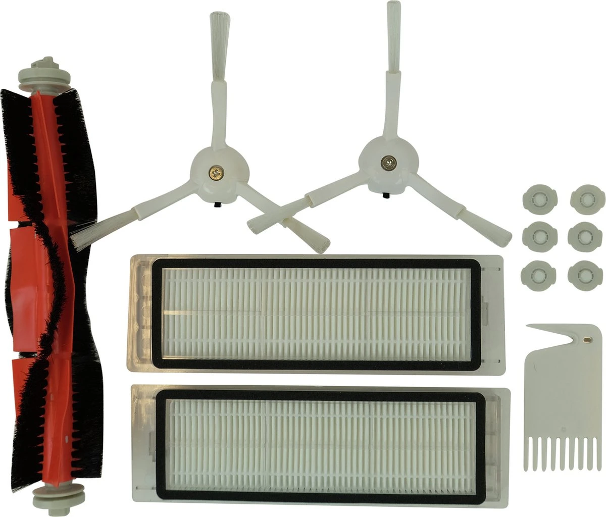 Kit D'entretien - Convient Pour Xiaomi Roborock S5, S5 Max, S50, S51, S55, S65, E20, E25, E35 - 2 Brosses Latérales - 1 Brosse En Caoutchouc - 2 Filtres HEPA - 6 Filtres à Eau Et Outils De Nettoyage - Alternatief 3 Kit D'entretien - Convient Pour Xiaomi Roborock S5, S5 Max, S50, S51, S55, S65, E20, E25, E35 - 2 Brosses Latérales - 1 Brosse En Caoutchouc - 2 Filtres HEPA - 6 Filtres à Eau Et Outils De Nettoyage - Alternatief