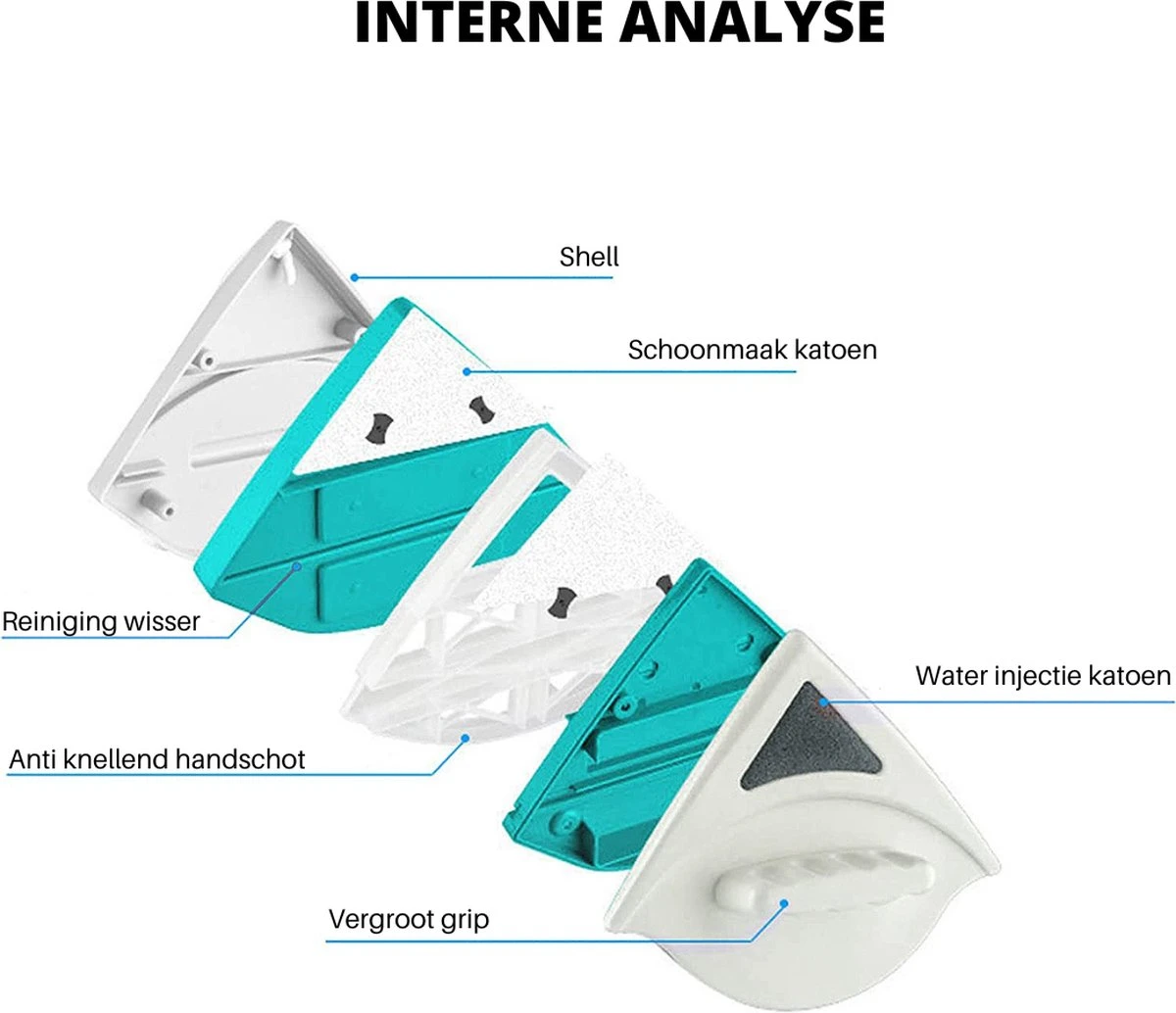 Essuie-glace Double Face 05-12 Mm - Nettoyant Pour Vitres - Brosse Magnétique - Chamois De Lessive De Glas - Outils 12 Essuie-glace Double Face 05-12 Mm - Nettoyant Pour Vitres - Brosse Magnétique - Chamois De Lessive De Glas - Outils – Image 10