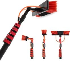 Poignée Télescopique Avec Brosse Ensemble De 6 Pièces - Poignée Télescopique Pour Le Nettoyage Des Vitres - Extensible Jusqu'à 4,6 Mètres - Avec Distributeur De Savon -Nettoyage Produits Boutique 1200x1051 10