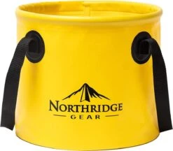 Bol Pliant Seau Au Design Tendance Camping Pêche Fête Jardin | Peut être Utilisé Comme Lavabo Pliable, Carafe à Eau Ou évier Pliable | Jaune, 20L