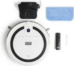 UMUZI CLEANING Robot Aspirateur Avec Télécommande, Aspirateur Automatique Blanc Avec Capacité De 0,6 L, Aspirateur Robot Avec Autonomie De 150 Min, 24 W -Nettoyage Produits Boutique 1200x1060 2