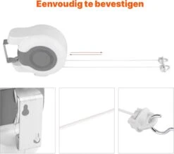 Corde à Linge Extensible Jokenz® Avec 2 Fils - Fil De Corde à Linge Robuste - Corde à Linge En Rouleau - Corde à Linge Non Utilisée - Total De 26 Mètres De Fil De Corde à Linge -Nettoyage Produits Boutique 1200x1060