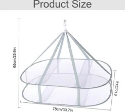 Filet De Séchage Suspendu Séchoir À Herbes Etendoir Séchoir À Plantes - 2 Couches Filet De Séchage Pliable Suspendu De Type Fermé Multifonction Pour Sécher Les Chandails Légumes Herbes Poissons Etc. -Nettoyage Produits Boutique 1200x1080 2
