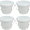 Set De 4x Seau Avec Couvercle Et Poignée - Wit - 5,8 Litres - Seau En Plastique / Plastique / Seau à Peinture Avec Poignée / Poignée En Métal -Nettoyage Produits Boutique 1200x1081 5