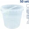 50 X Seaux Ronds Transparents Avec Couvercle - 2,5 Litres Avec Fermeture Garantie - Convient Au Congélateur Et Au Lave-vaisselle - Convient Aux Aliments Et Non Alimentaires - Produit Aux Nederland -Nettoyage Produits Boutique 1200x1082 5
