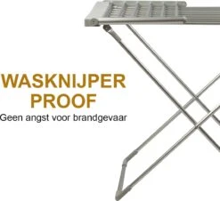 Etendoir à Chauffage électrique Alora - Argent - 20 Barres - étendoir - économe En énergie - Chauffage - Chauffable - Adapté Aux Enfants - Résistant Aux Pinces à Linge -Nettoyage Produits Boutique 1200x1097