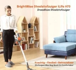 Aspirateur Balai ILife H70 - Aspirateur Sans Fil Multifonctionnel - Aspirateur à Main - 250W - 21KPA - 4 En 1 - Longue Durée De Vie De La Batterie -Nettoyage Produits Boutique 1200x1106 2