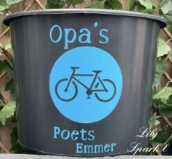 Seau - 12 Litres - Avec Texte : Seau De Nettoyage De Vélo De Grand-père - VTT - Cyclisme - Grand-père - Cadeau - Couleur Rose - Cadeau - Lilysparkx