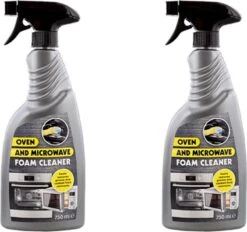 Mousse Nettoyante Micro-ondes Et Four En Spray - Grijs - Plastique - 750ml - Set De 2 - Agent De Nettoyage - Nettoyage - Four - Micro-ondes - Maison - Ménage - Cuisine - Spray