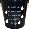 Seau - 5 Litres - Noir - Avec Texte : Vous N'avez Pas Besoin De Sortir Du Robinet Pour être Un Plouf - Cadeau - Cadeau - Cadeau - Kado - Surprise -Nettoyage Produits Boutique 1200x1130 11