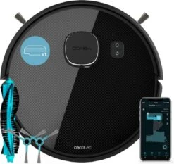 Aspirateur Et Nettoyeur De Sol Cecotec Conga Eternal MAX Titanium, Puissance 3000 Pa, Autonomie 110 Min, 3 Réglages Et Rinçage, App,