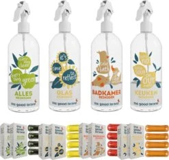 The Good Brand - Pack De Nettoyage XL Advantage - 4 Bouteilles Avec Dosettes + 8 X 2 Dosettes De Recharge - 20 X 500 Ml