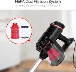 Aigostar Cyclone 33YAT - Aspirateur Balai - 3 En 1 - Avec Cordon - 600W - Aspirateur Sans Sac - Câble De 5 Mètres - Rouge/noir -Nettoyage Produits Boutique 1200x1132 3