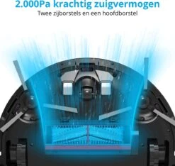MEDION P20 SW - Aspirateur Robot - Aspirer Et Nettoyer - Navigation Systématique - Mode Max - 110 Min - D'autonomie - Modèle 2021 -Nettoyage Produits Boutique 1200x1135 3