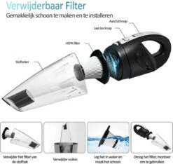 Aspirateur à Main Sans Fil SoloCare - Aspirateur Sans Fil - Pour Droog Et Humide - Nettoyeur De Poils Pour Animaux De Compagnie - Aspirateur à Main Rechargeable Avec 5 Accessoires - Filtre HEPA - Zwart 23 Aspirateur à Main Sans Fil SoloCare - Aspirateur Sans Fil - Pour Droog Et Humide - Nettoyeur De Poils Pour Animaux De Compagnie - Aspirateur à Main Rechargeable Avec 5 Accessoires - Filtre HEPA - Zwart -Nettoyage Produits Boutique 1200x1136 2