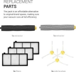 900 De Pièces De Rechange Pour Aspirateur Robot - Compatible Avec Roomba 800/900 Série 8 - 3 Filtres, 3 Brosses Et 2 Extracteurs - Compatible Avec IRobot -Nettoyage Produits Boutique 1200x1136 7