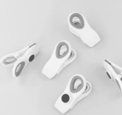 Buxibo - Pince à Linge En Caoutchouc Flexible Durable - Clip Photo - Clips Fraîcheur Frais - Clips De Fermeture - Scellant De Sac - Clip à Puces - White/noir -Nettoyage Produits Boutique 1200x1139 1