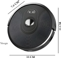 Robot Serpillière Beekit - Aspirateur Robot - Aspirateur Robot Avec Fonction De Serpillière - Système De Serpillière - Aspirateur Robot Avec Station De Charge - Zwart -Nettoyage Produits Boutique 1200x1145 3