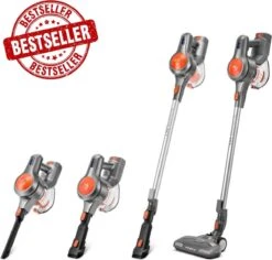 LooMar Stick Aspirateur Sans Sac Sur Batterie - Aspirateur Balai Sans Fil - Aspirateur Sans Sac Sans Fil - 4 Accessoires