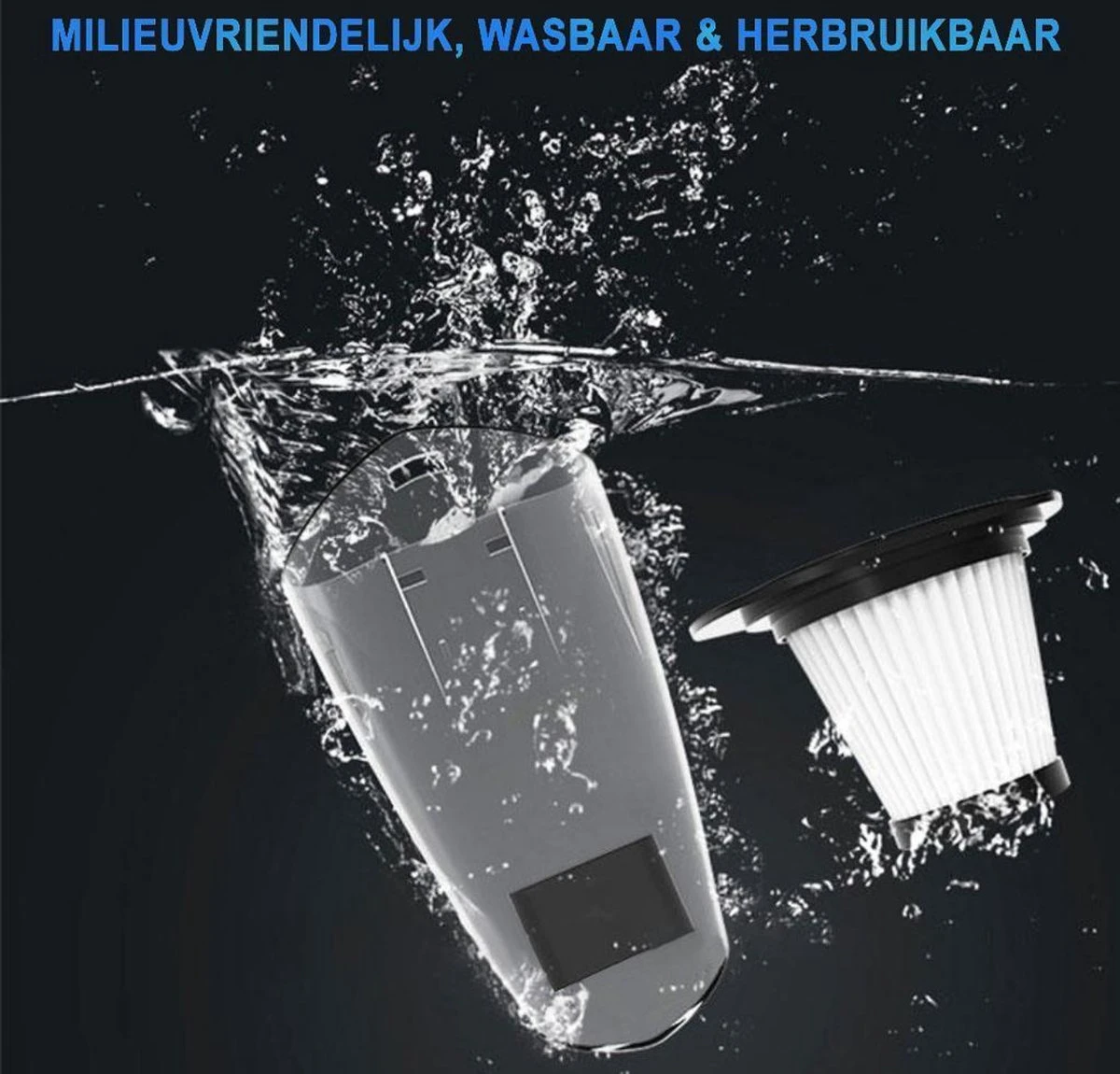 Aspirateur à Main Sans Fil SoloCare - Aspirateur Sans Fil - Pour Droog Et Humide - Nettoyeur De Poils Pour Animaux De Compagnie - Aspirateur à Main Rechargeable Avec 5 Accessoires - Filtre HEPA - Zwart 6 Aspirateur à Main Sans Fil SoloCare - Aspirateur Sans Fil - Pour Droog Et Humide - Nettoyeur De Poils Pour Animaux De Compagnie - Aspirateur à Main Rechargeable Avec 5 Accessoires - Filtre HEPA - Zwart – Image 4