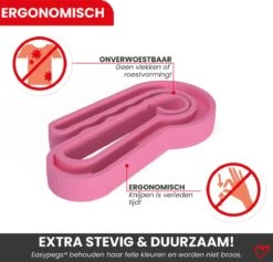 French Fashion - Easypegs® Pinces à Linge Durables - 40 Pièces - Ergonomiquement Responsable : Les Pincements Appartiennent Au Passé ! – Extra Large - Rose -Nettoyage Produits Boutique 1200x1153 2