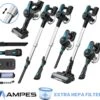 Aspirateur Balai Sans Fil - Ampes® - Aspirateur Sans Fil - 6 En 1 - 25Kpa Puissance D'aspiration - 2 Positions De Puissance - 45 Minutes Autonomie - 250W -Nettoyage Produits Boutique 1200x1154 3