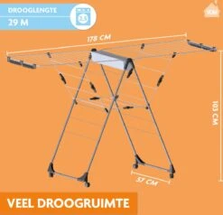 LaundrySpecialist Pliable Avec Pas Moins De 29 Mètres De Longueur De Séchage – LONGUE DURÉE DE VIE ET MOBILE. Séchoir à Linge Sur Roulettes Avec Espace De Rangement Pour Pinces à Linge Et Espace Pour Sécher Facilement Les Chaussettes 14 LaundrySpecialist Pliable Avec Pas Moins De 29 Mètres De Longueur De Séchage – LONGUE DURÉE DE VIE ET MOBILE. Séchoir à Linge Sur Roulettes Avec Espace De Rangement Pour Pinces à Linge Et Espace Pour Sécher Facilement Les Chaussettes -Nettoyage Produits Boutique 1200x1156 1