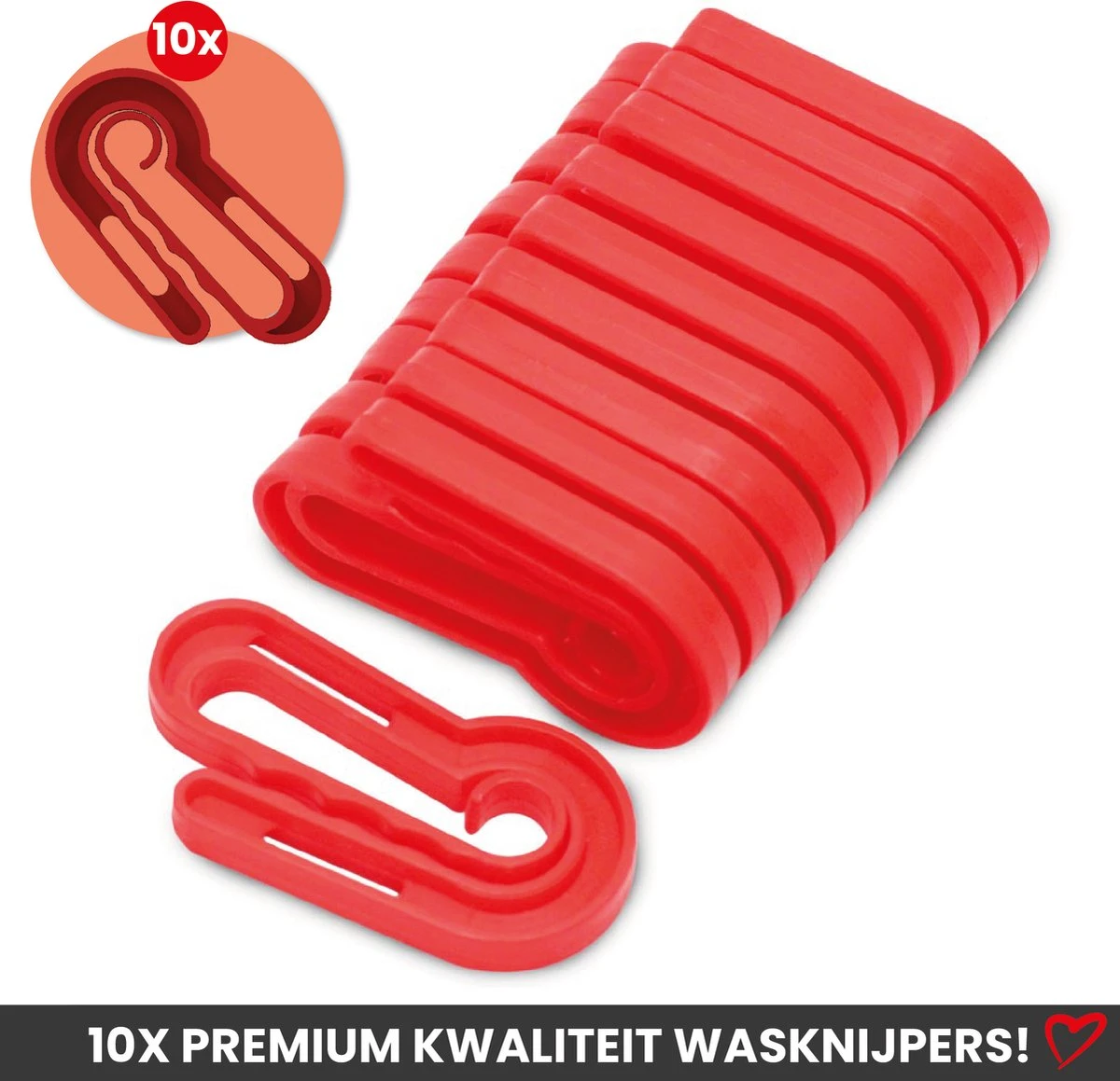 French Fashion - Easypegs® Pinces à Linge Durables - 10 Pièces - Ergonomiquement Responsable : Le Serrage Appartient Au Passé ! – Extra Large - Rouge 6 French Fashion - Easypegs® Pinces à Linge Durables - 10 Pièces - Ergonomiquement Responsable : Le Serrage Appartient Au Passé ! – Extra Large - Rouge – Image 4