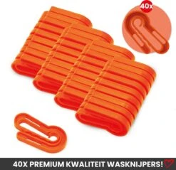 French Fashion - Easypegs® Pinces à Linge Durables - 40 Pièces - Ergonomiquement Responsable : Les Pincements Appartiennent Au Passé ! – Extra Large - Oranje -Nettoyage Produits Boutique 1200x1159 4