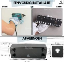 W&Z Corde à Linge Extensible - Corde à Linge - Corde à Linge Extensible - Fil De Séchage En Rouleau - Fil De Fil à Linge Avec Âme En Acier - Longueur De Séchage 8,4 M - Zwart -Nettoyage Produits Boutique 1200x1161 9