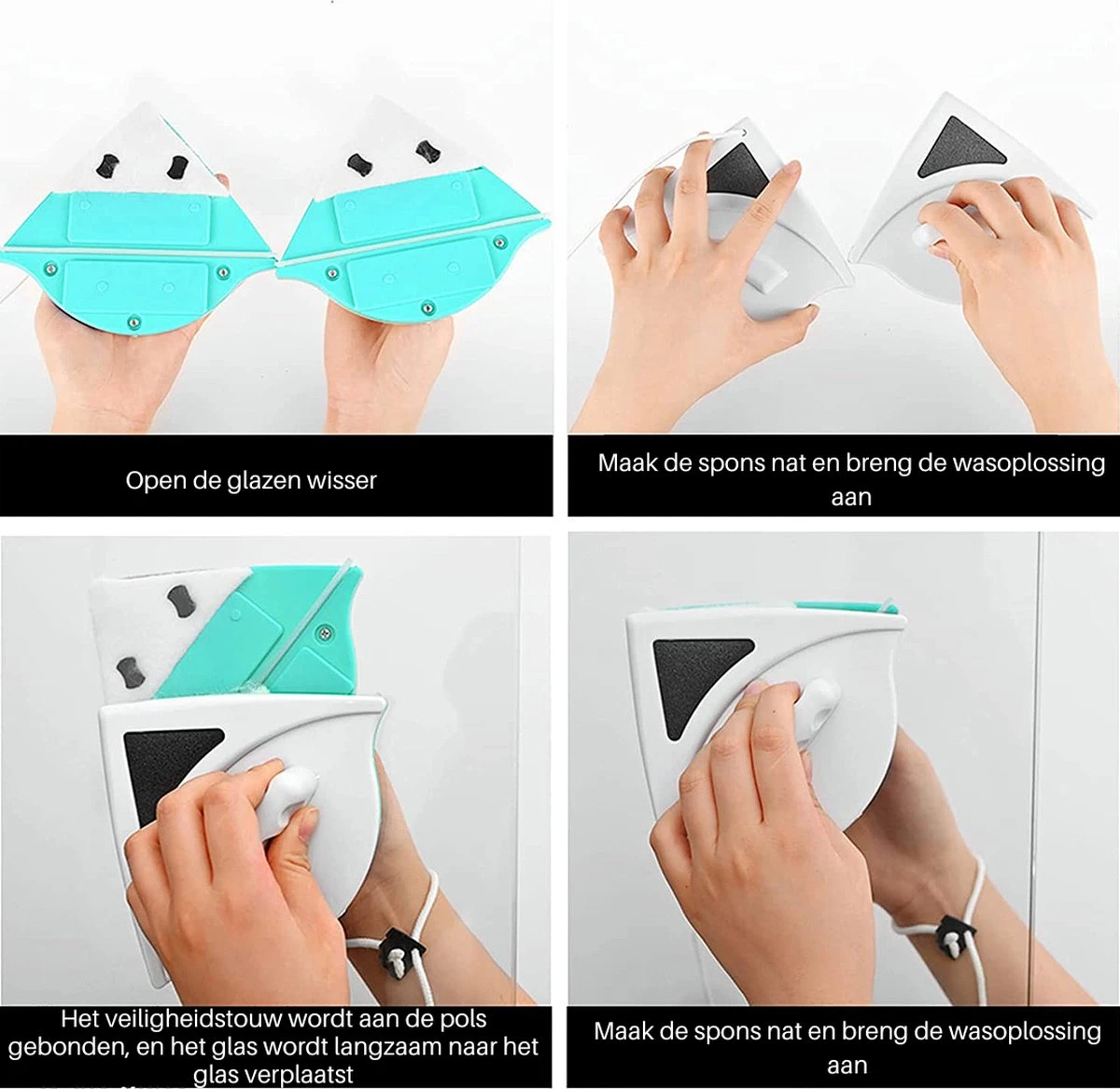 Essuie-glace Double Face 05-12 Mm - Nettoyant Pour Vitres - Brosse Magnétique - Chamois De Lessive De Glas - Outils 8 Essuie-glace Double Face 05-12 Mm - Nettoyant Pour Vitres - Brosse Magnétique - Chamois De Lessive De Glas - Outils – Image 6