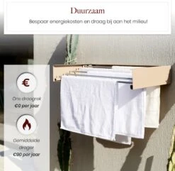 Homestic© Séchoir Pliable Moyen - Longueur De Séchage 3,5 M - Medium à Wasrek Universel Pour Salle De Bain/ Jardin/Chambre/Balcon - Aluminium - Cappuccino -Nettoyage Produits Boutique 1200x1169 2