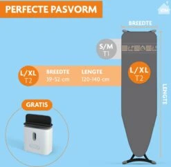 Housse De Table à Repasser AIRPRO 6 Couches Spécialiste Du Linge - Repassage 50% Plus Rapide - Geen D'eau Sous Votre Table à Repasser - Taille L/XL Pour Une Largeur De 39 à 53 Cm Et Une Longueur De 120 à 141 Cm -Nettoyage Produits Boutique 1200x1176