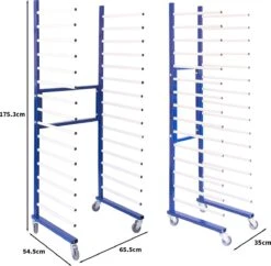 Chariot De Séchage De Peinture Etendoir De Séchage Etendoir De Séchage De Peinture - Réglable - 15 Couches De Séchage - Roues Pivotantes - Blauw - Capacité De Charge De 300 Kg -> 20 Kg Par Couche -Nettoyage Produits Boutique 1200x1176 3