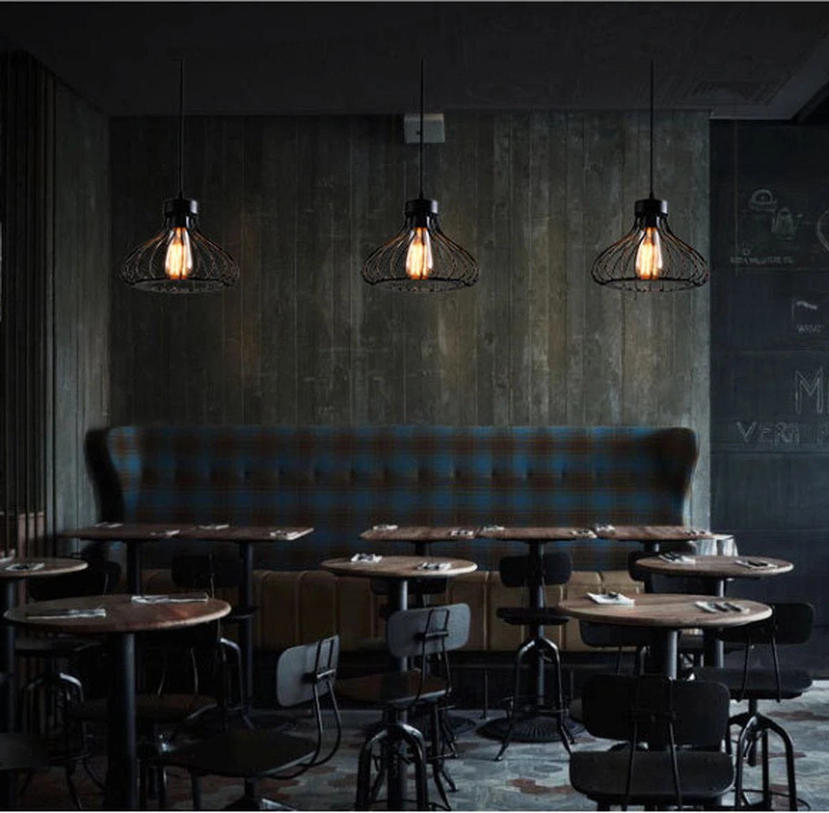 Suspension Noire - Lampe D'ambiance - Plafonnier - Lampe De Cuisine - Ø37 Cm - Zwart - Métal - Industriel - Intérieur Noir - E27 - 240 V - Sans Source Lumineuse 10 Suspension Noire - Lampe D'ambiance - Plafonnier - Lampe De Cuisine - Ø37 Cm - Zwart - Métal - Industriel - Intérieur Noir - E27 - 240 V - Sans Source Lumineuse – Image 8