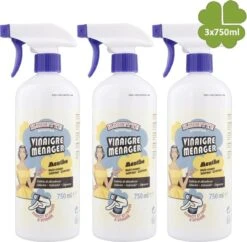 Mariette 3x750ml Vinaigre De Nettoyage | Parfum MENTHE Fraîche | En Flacon Pulvérisateur Pratique