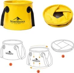 Bol Pliant Seau Au Design Tendance Camping Pêche Fête Jardin | Peut être Utilisé Comme Lavabo Pliable, Carafe à Eau Ou évier Pliable | Jaune, 20L -Nettoyage Produits Boutique 1200x1180 5