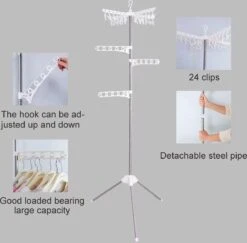 Séchoir Pliable Séchoir à Repasser Porte-manteau Portant Sèche-linge Universel, Avec 5 Patères Rabattables, Peu Encombrant, Pour Chemises, Chemisiers, Pulls, Robes -Nettoyage Produits Boutique 1200x1182 2