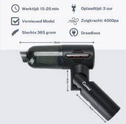 Carme® Aspirateur De Voiture 2 En 1 - Rechargeable - Wet & Droog - Aspirateur à Main - Airduster - Petit Aspirateur - Convient Pour La Voiture Et à La Maison - Aspirateur Sans Fil - Zwart -Nettoyage Produits Boutique 1200x1186 5