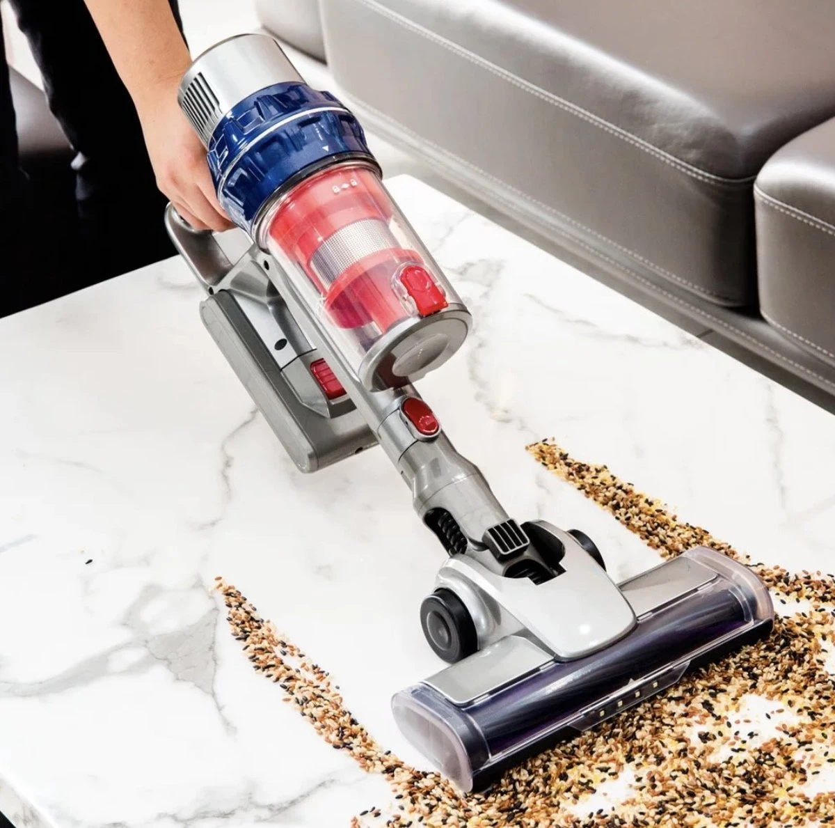 Aspirateur - Sans Fil - Aspirateur Balai - Puissant - Aspirateur à Main Sans Sac - Nettoie Les Coins Et Le Sol En Douceur 4 Aspirateur - Sans Fil - Aspirateur Balai - Puissant - Aspirateur à Main Sans Sac - Nettoie Les Coins Et Le Sol En Douceur – Image 2