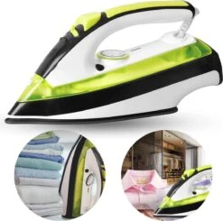 Fer à Vapeur Puissant Cheqo® - Semelle En Céramique - 2600 Watt - Filtre Anticalcaire - Anti-goutte - Nettoyage Automatique - Repassage - Fer - Vert