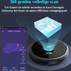 Efzaki Robot Aspirateur Avec Fonction Lavage - 4000 PA - Sans Fil - Station De Recharge Automatique - Zwart | Roboo Titane (Roboo T) -Nettoyage Produits Boutique 1200x1191 4
