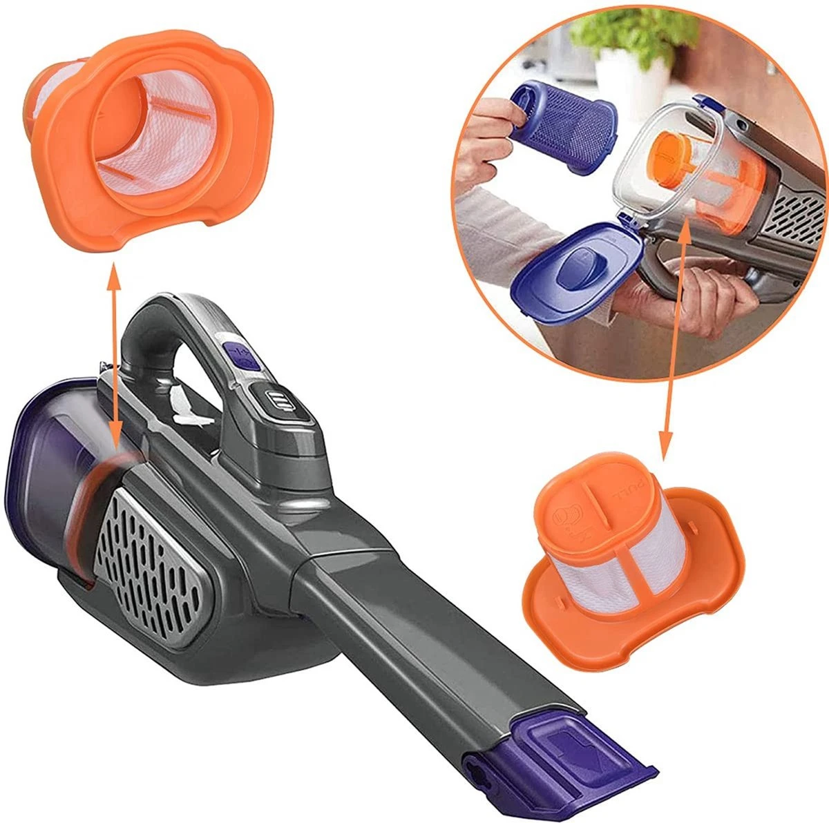 Filtre à Poussière Compatible Avec Les Aspirateurs Black & Decker BHHV320B BHHV320J BHHV520BF BHHV520BFP BHHV520BT BHHV520JF 4 Filtre à Poussière Compatible Avec Les Aspirateurs Black & Decker BHHV320B BHHV320J BHHV520BF BHHV520BFP BHHV520BT BHHV520JF – Image 2