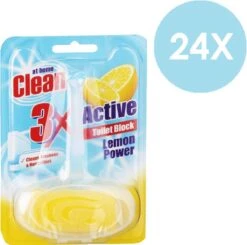1 Boîte De Blocs Sanitaires à La At Home - 3 X Citron Active 24 Pièces