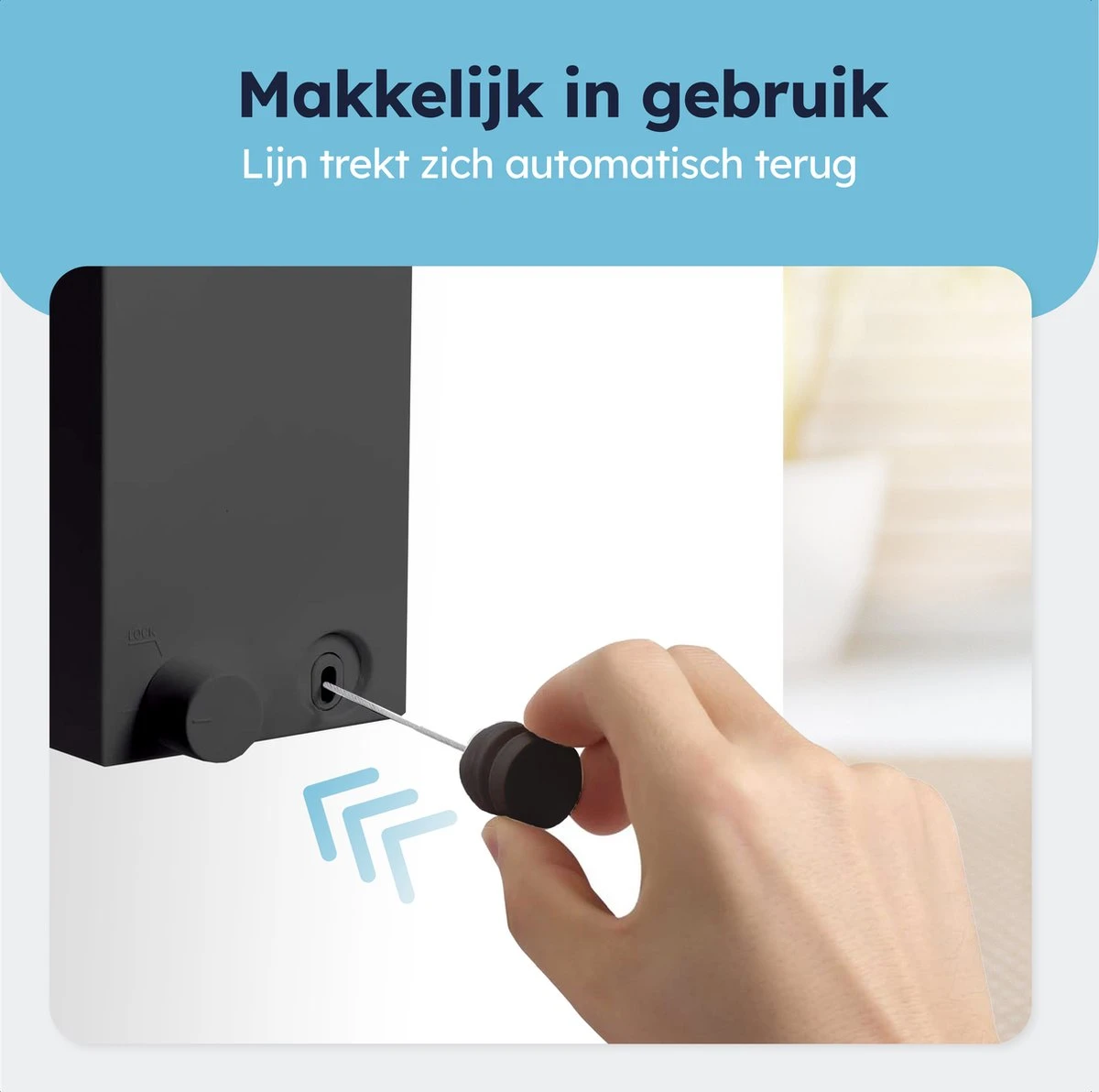 Corde à Linge ENISTO® - Corde à Linge Rétractable - Séchoir Alternatief - Corde à Linge Rétractable - Corde à Linge à Rouleaux - Corde à Linge - Gain De Place - Zwart - Corde à Linge - 4,2 Mètres 11 Corde à Linge ENISTO® - Corde à Linge Rétractable - Séchoir Alternatief - Corde à Linge Rétractable - Corde à Linge à Rouleaux - Corde à Linge - Gain De Place - Zwart - Corde à Linge - 4,2 Mètres – Image 9