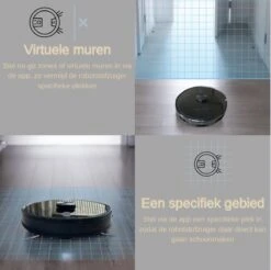 TONIHOMI® S8 - Aspirateur Robot Avec Fonction De Nettoyage - Vidange Automatique - Recharge Automatique - Navigation Laser LDS - Zwart -Nettoyage Produits Boutique 1200x1193 16