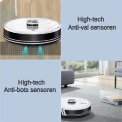 TONIHOMI® V8 - Aspirateur Robot Avec Fonction De Nettoyage - Vidange Automatique - Recharge Automatique - Navigation Laser LDS - Wit -Nettoyage Produits Boutique 1200x1194 14