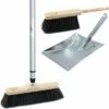 Ensemble Balai Marron/argent En Métal Galvanisé Avec Manche Télescopique 200 Cm Pour Une Utilisation En Intérieur - Ensemble Pelle à Poussière Et étain/balai Assortis -Nettoyage Produits Boutique 1200x1197 16
